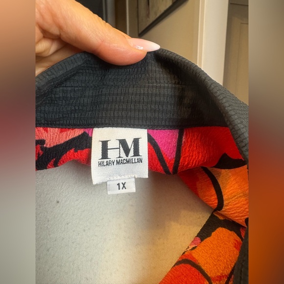 Hilary MacMillan Floral Shirt Dress – Size 1X – Made in Canada - Picture 4 of 5